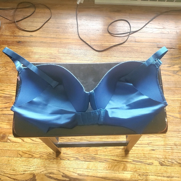 Secret Treasures Navy Blue Lace Detail Push Up Bra Size 36 DD NWT - Picture 5 of 10